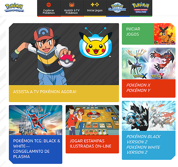 Site Oficial de Pokémon - Novo Design
